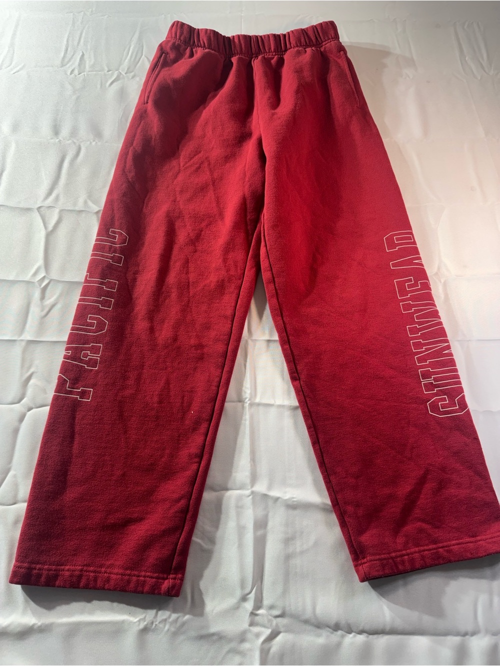 PacSun Red Kids XL Wide Leg Sweatpants with Side Lettering